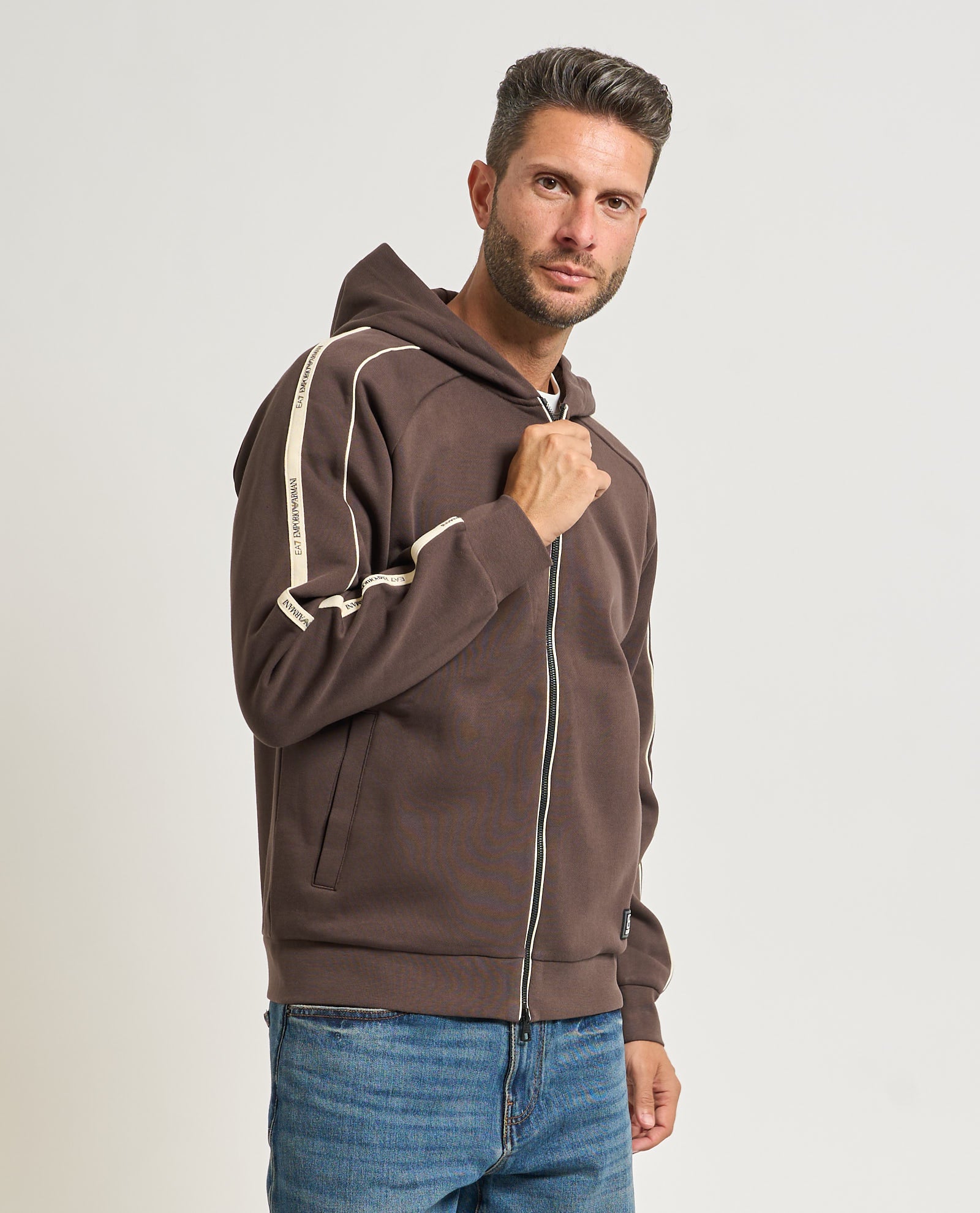 Felpa EA7 7M000973 U6063 chocolatebrown