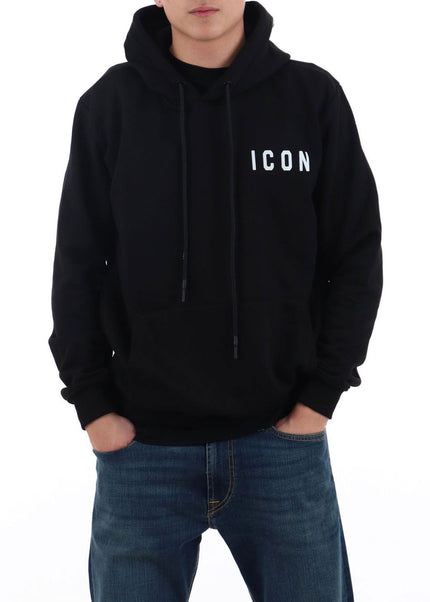 Felpa ICON IUF007 bianco e nero