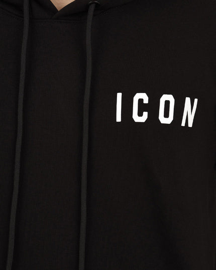 Felpa ICON IUF007 bianco e nero