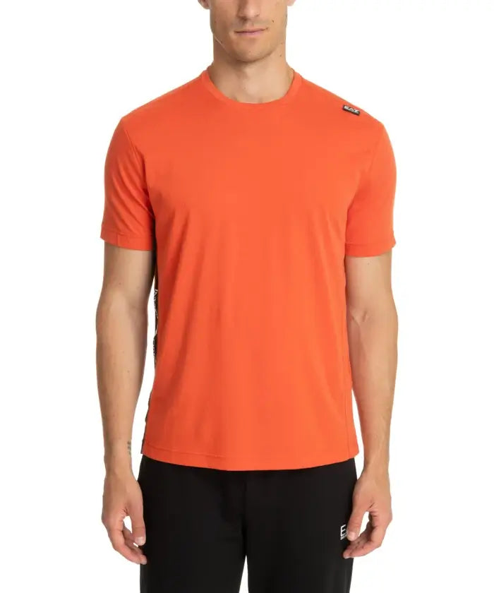 emporio-armani-ea7-t-shirt-uomo-cotone-regular-fit-casual-traspirante-arancione-6DPT04-1672-PJVPZ