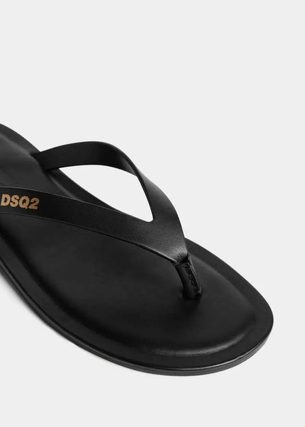 Infradito in pelle Dsquared2 FSM0074 nero
