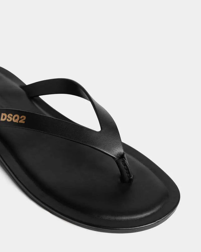 Infradito in pelle Dsquared2 FSM0074 nero