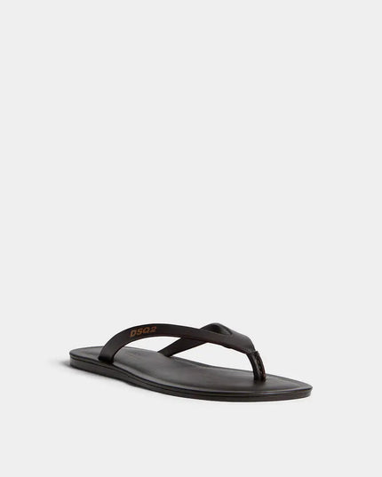 Infradito in pelle Dsquared2 FSM0074 marrone