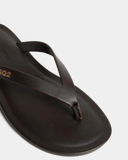 Infradito in pelle Dsquared2 FSM0074 marrone