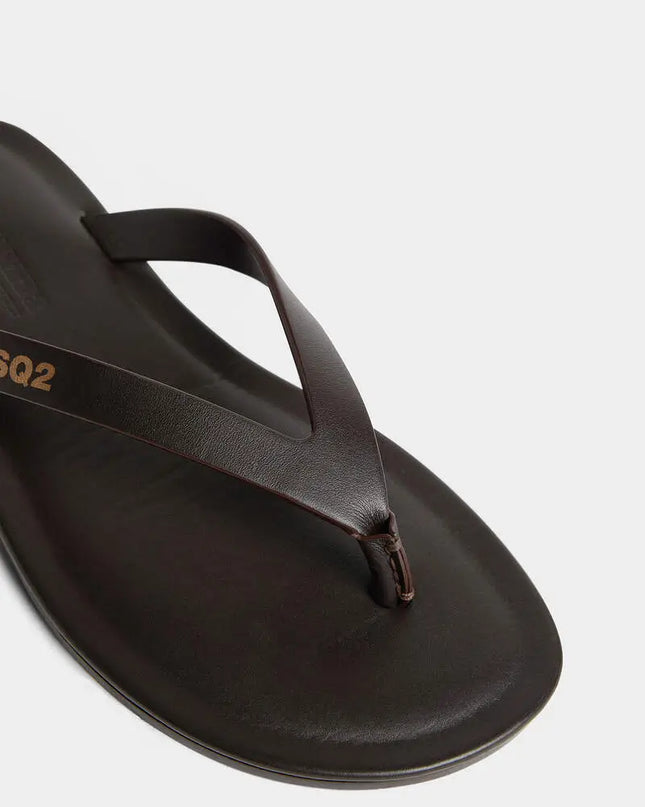 Infradito in pelle Dsquared2 FSM0074 marrone
