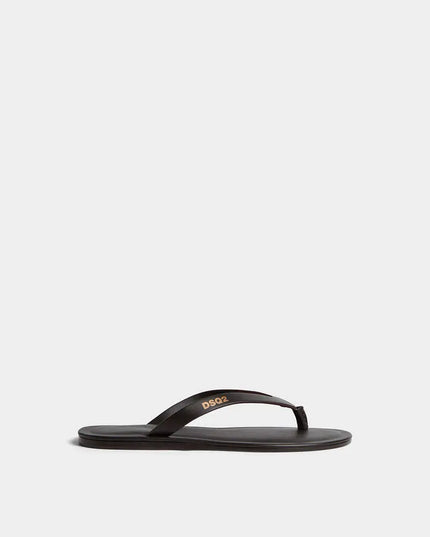 Infradito in pelle Dsquared2 FSM0074 marrone