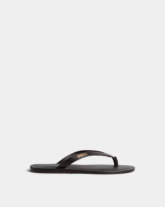 Infradito in pelle Dsquared2 FSM0074 marrone
