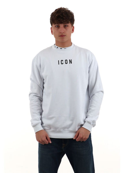 Felpa ICON IUF002 bianco e nero