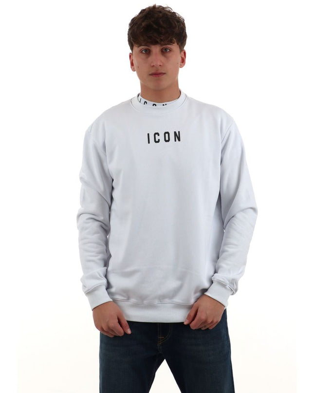 Felpa ICON IUF002 bianco e nero