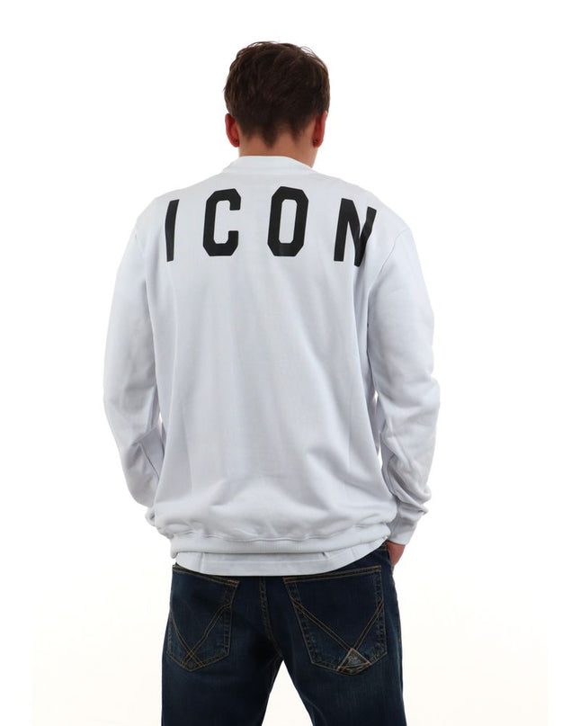 Felpa ICON IUF002 bianco e nero