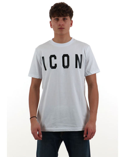 T-shirt ICON IUT001 bianco e nero