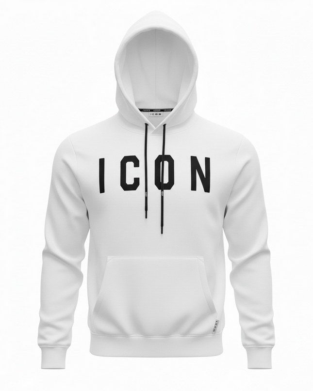 Felpa ICON IUF006 bianco e nero