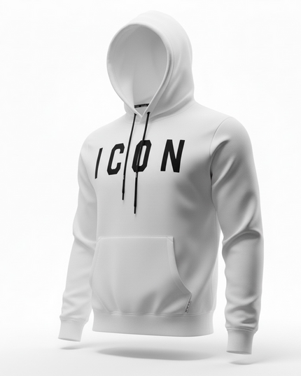 Felpa ICON IUF006 bianco e nero
