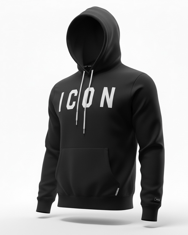 Felpa ICON IUF006 nero e bianco