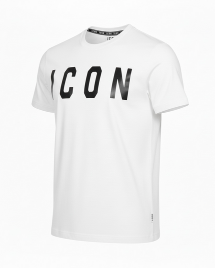 T-shirt ICON IUT001 bianco e nero