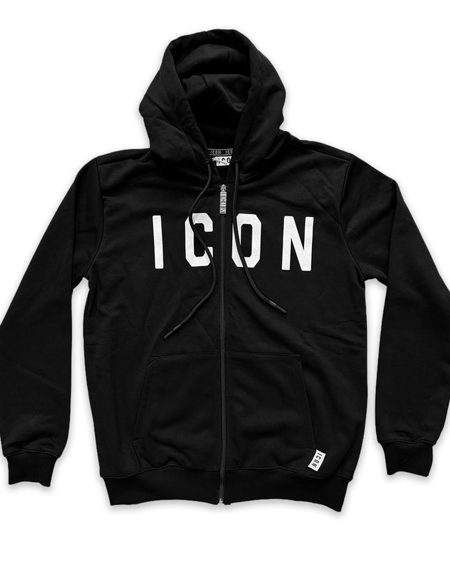 Felpa ICON IUF001 bianco e nero