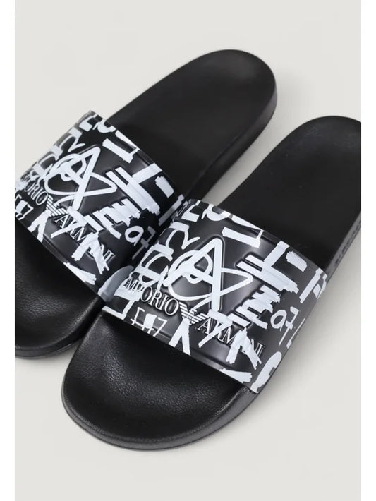 Ciabatte EA7 7X000108 MC136 blackblackwritingprint