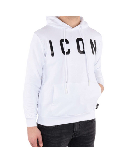 Felpa ICON IUF006 bianco e nero