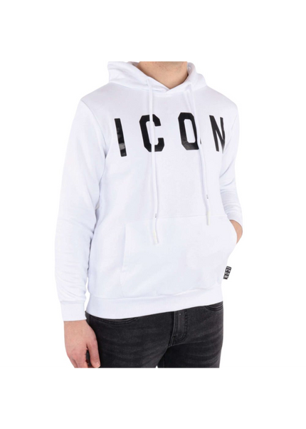 Felpa ICON IUF006 bianco e nero