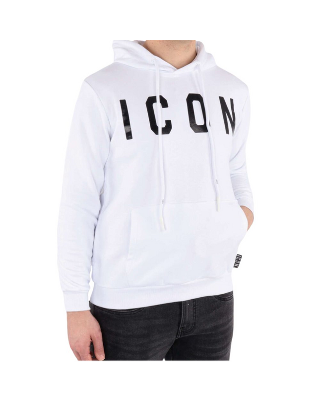 Felpa ICON IUF006 bianco e nero