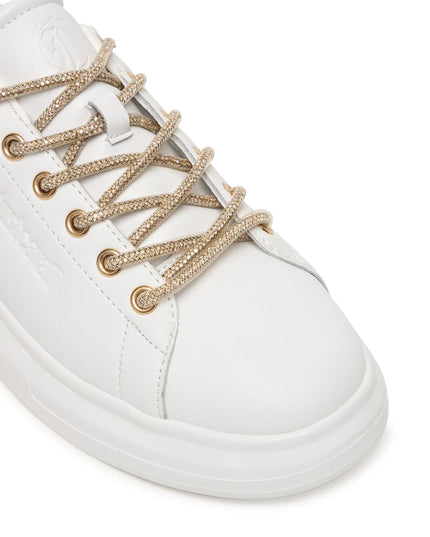Sneakers Just Cavalli Donna 80RA3SB1 bianco e oro