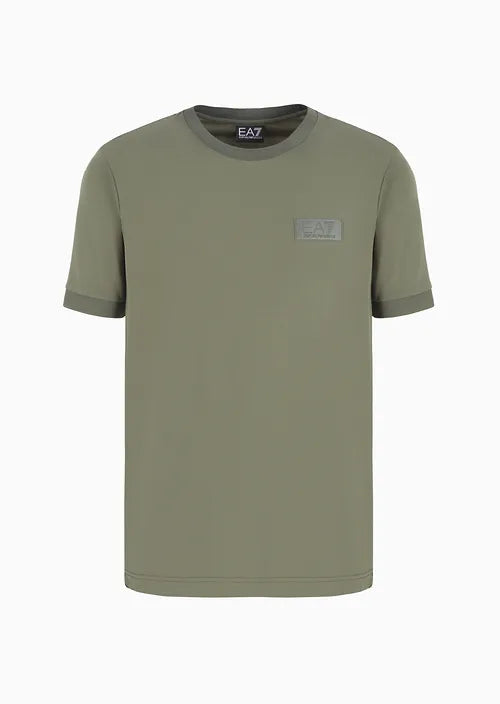 emporio-armani-ea7-t-shirt-uomo-cotone-slim-fit-casual-traspirante-verde-6DPT18-1846-PJRGZ