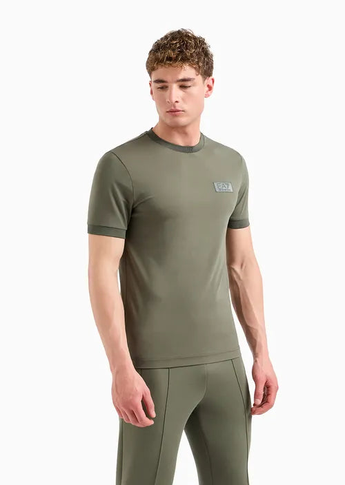 emporio-armani-ea7-t-shirt-uomo-cotone-slim-fit-casual-traspirante-verde-6DPT18-1846-PJRGZ