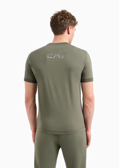 emporio-armani-ea7-t-shirt-uomo-cotone-slim-fit-casual-traspirante-verde-6DPT18-1846-PJRGZ