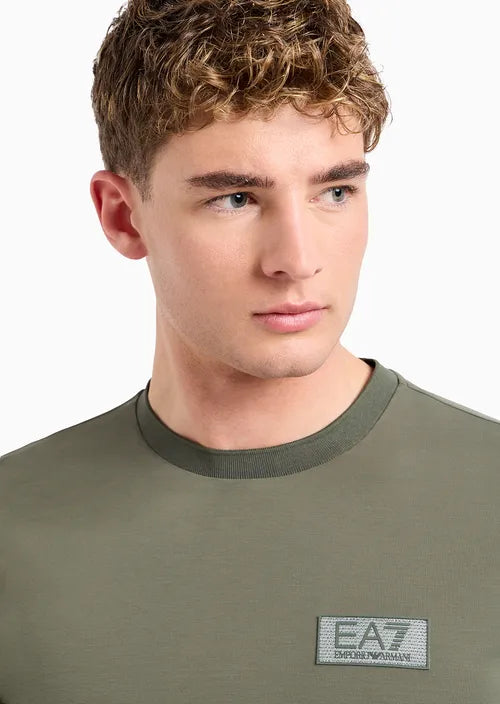 emporio-armani-ea7-t-shirt-uomo-cotone-slim-fit-casual-traspirante-verde-6DPT18-1846-PJRGZ